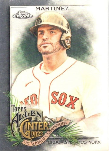 #166 J.D. Martinez - Boston Red Sox - 2022 Topps Allen & Ginter Chrome Baseball