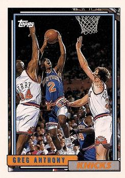 #166 Greg Anthony - New York Knicks - 1992-93 Topps Basketball