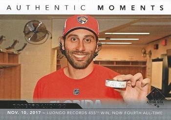 #110 Roberto Luongo - Florida Panthers - 2017-18 SP Authentic Hockey