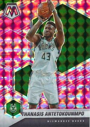 #167 Thanasis Antetokounmpo - Milwaukee Bucks - 2020-21 Panini Mosaic - Mosaic Camo Pink Basketball