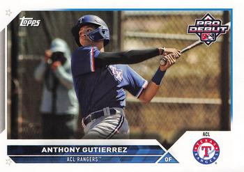#PD-167 Anthony Gutierrez - ACL Rangers - 2023 Topps Pro Debut Baseball