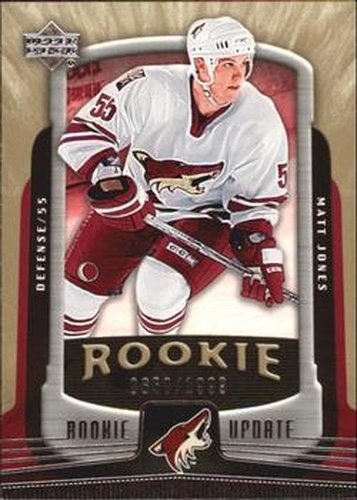#167 Matt Jones - Phoenix Coyotes - 2005-06 Upper Deck Rookie Update Hockey