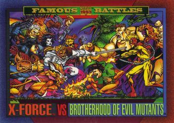 #167 X-Force vs Brotherhood of Evil Mutants - 1993 SkyBox Marvel Universe