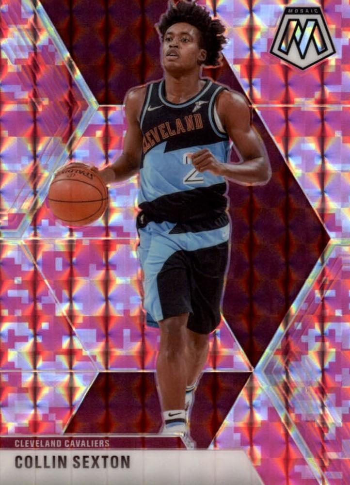 #167 Collin Sexton - Cleveland Cavaliers - 2019-20 Panini Mosaic - Camo Pink Basketball