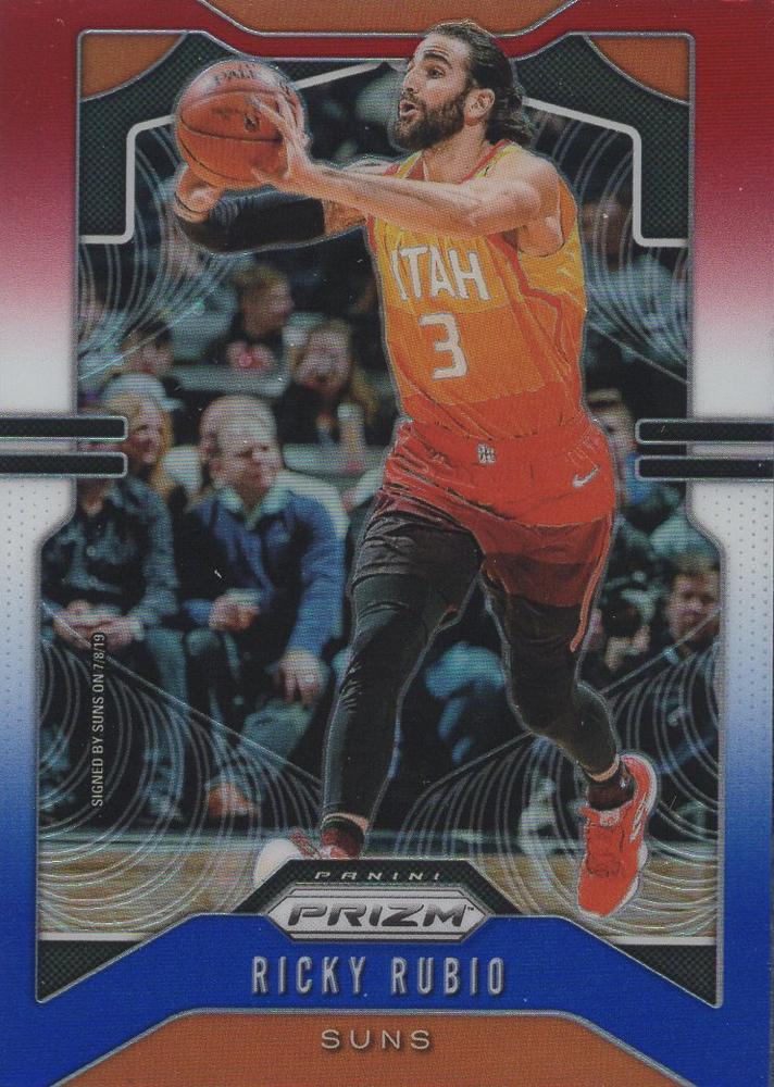 #167 Ricky Rubio - Phoenix Suns - 2019-20 Panini Prizm - Prizms Red White and Blue Basketball