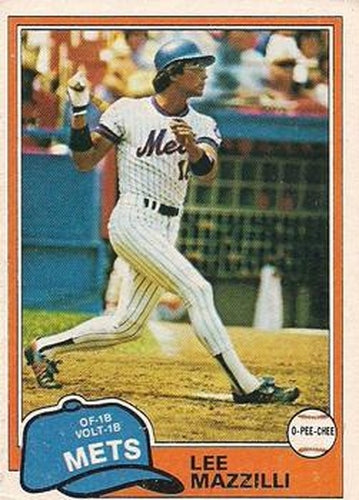 #167 Lee Mazzilli - New York Mets - 1981 O-Pee-Chee - Gray Back Baseball