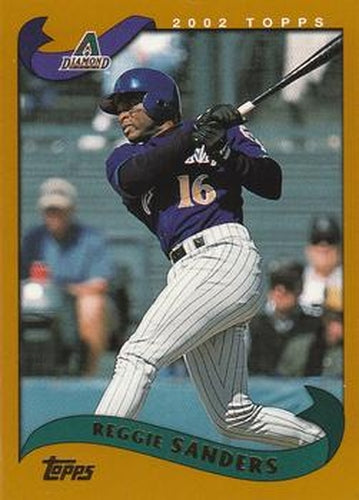 #168 Reggie Sanders - Arizona Diamondbacks - 2002 Topps Baseball