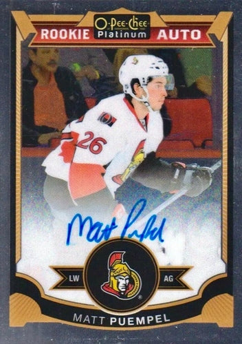 #168 Matt Puempel - Ottawa Senators - 2015-16 O-Pee-Chee Platinum Hockey