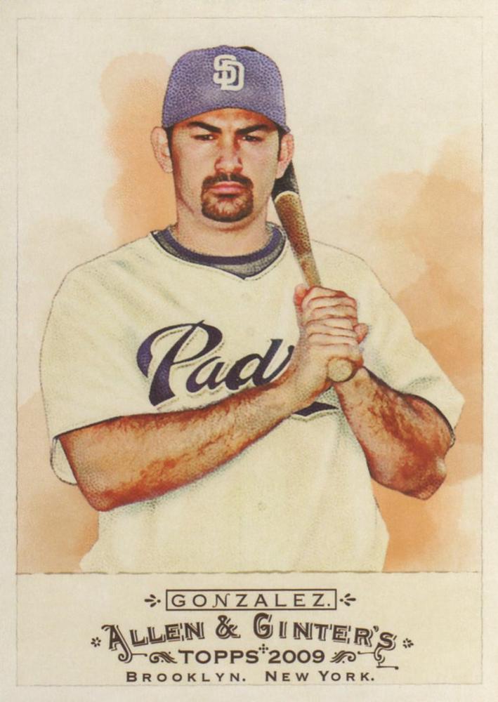 #168 Adrian Gonzalez - San Diego Padres - 2009 Topps Allen & Ginter Baseball