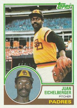 #168 Juan Eichelberger - San Diego Padres - 1983 Topps Baseball