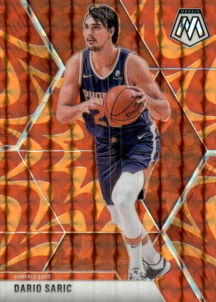#168 Dario Saric - Phoenix Suns - 2019-20 Panini Mosaic - Reactive Orange Basketball