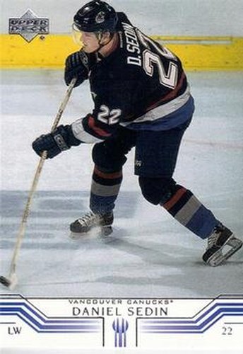 #168 Daniel Sedin - Vancouver Canucks - 2001-02 Upper Deck Hockey
