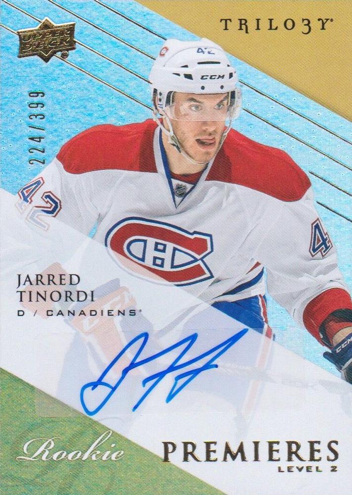 #168 Jarred Tinordi - Montreal Canadiens - 2013-14 Upper Deck Trilogy Hockey