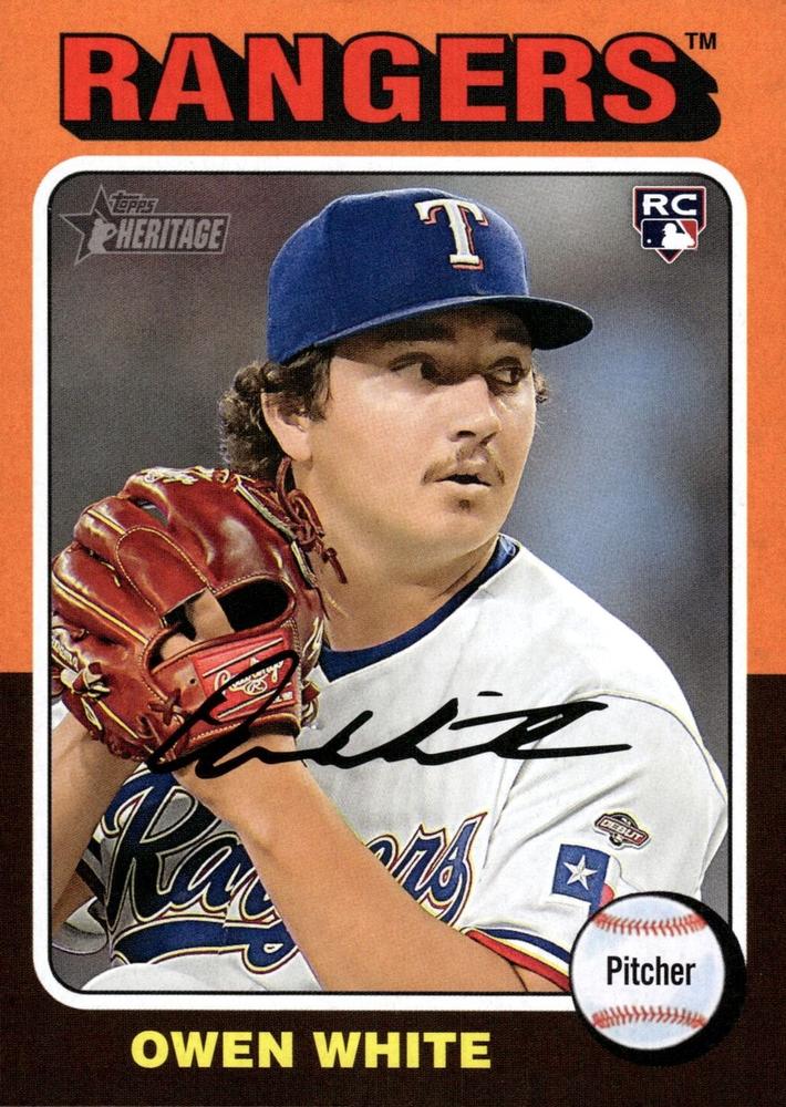 #168c Owen White - Texas Rangers - 2024 Topps Heritage Baseball