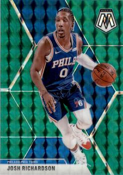 #169 Josh Richardson - Philadelphia 76ers - 2019-20 Panini Mosaic - Green Prizm Basketball