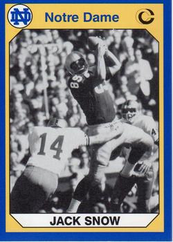 #169 Jack Snow - Notre Dame Fighting Irish - 1990 Collegiate Collection Notre Dame Football