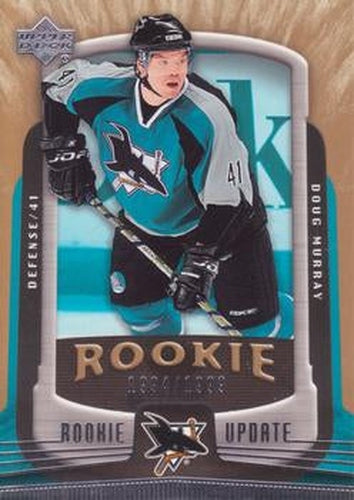 #169 Doug Murray - San Jose Sharks - 2005-06 Upper Deck Rookie Update Hockey
