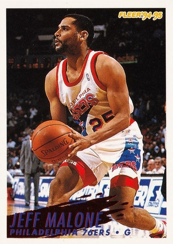 #169 Jeff Malone - Philadelphia 76ers - 1994-95 Fleer Basketball