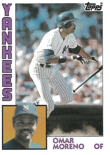 #16 Omar Moreno - New York Yankees - 1984 Topps Baseball