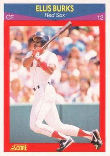 #16 Ellis Burks - Boston Red Sox - 1990 Score 100 Superstars Baseball