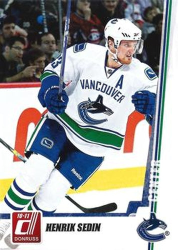 #16 Henrik Sedin - Vancouver Canucks - 2010-11 Donruss Hockey