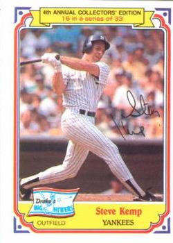 #16 Steve Kemp - New York Yankees - 1984 Topps Drake's Big Hitters Baseball