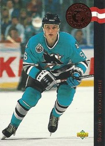 #ER16 Sandis Ozolinsh - San Jose Sharks - 1992-93 Upper Deck - Euro-Rookies Hockey