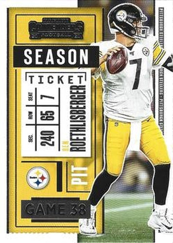 #16 Ben Roethlisberger - Pittsburgh Steelers - 2020 Panini Contenders Football