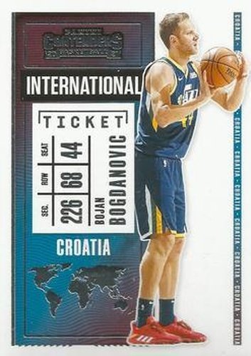 #16 Bojan Bogdanovic - Utah Jazz - 2020-21 Panini Contenders - International Ticket Basketball