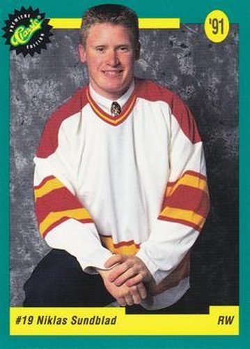 #16 Niklas Sundblad - Calgary Flames - 1991 Classic Draft Picks Hockey