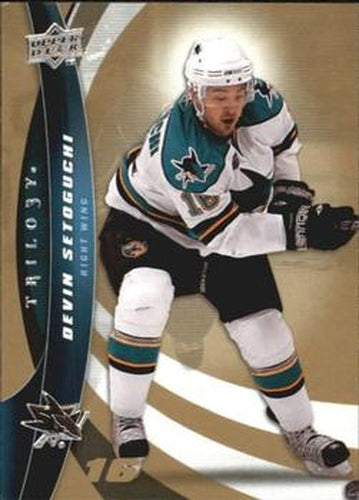 #16 Devin Setoguchi - San Jose Sharks - 2009-10 Upper Deck Trilogy Hockey