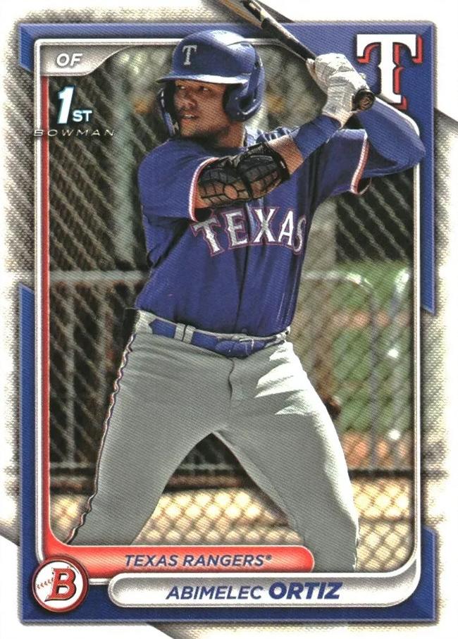 #BP-16 Abimelec Ortiz - Texas Rangers - 2024 Bowman - Prospects Baseball