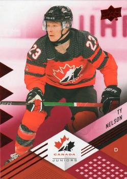 #16 Ty Nelson - Canada - 2024 Upper Deck Team Canada Juniors - Red Foil Hockey