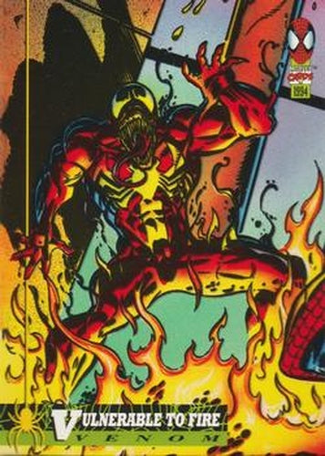 #16 Vulnerable to Fire - 1994 Fleer The Amazing Spider-Man