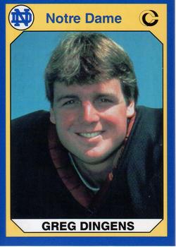 #16 Greg Dingens - Notre Dame Fighting Irish - 1990 Collegiate Collection Notre Dame Football