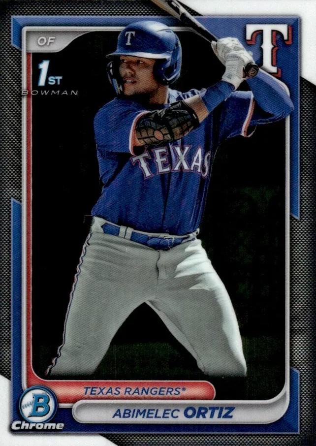 #BCP-16 Abimelec Ortiz - Texas Rangers - 2024 Bowman - Chrome Prospects Baseball