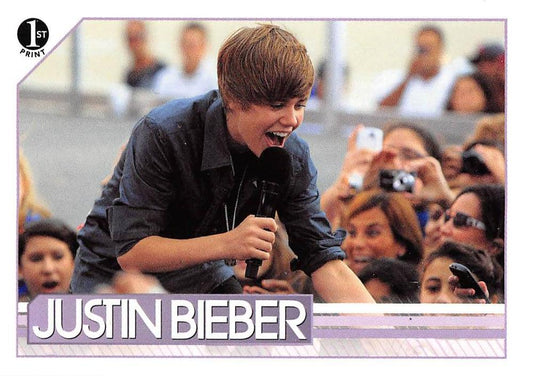 #16 When Justin finished singing One Time to his a - 2010 Panini Justin Bieber