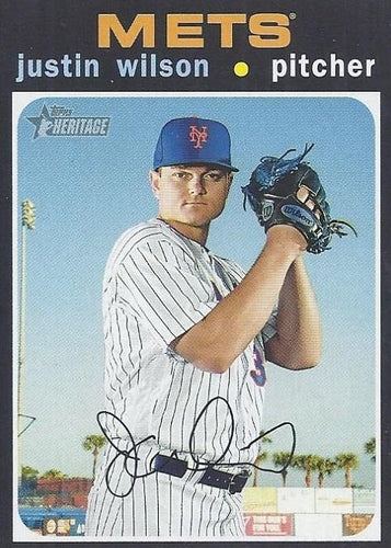 #170 Justin Wilson - New York Mets - 2020 Topps Heritage Baseball