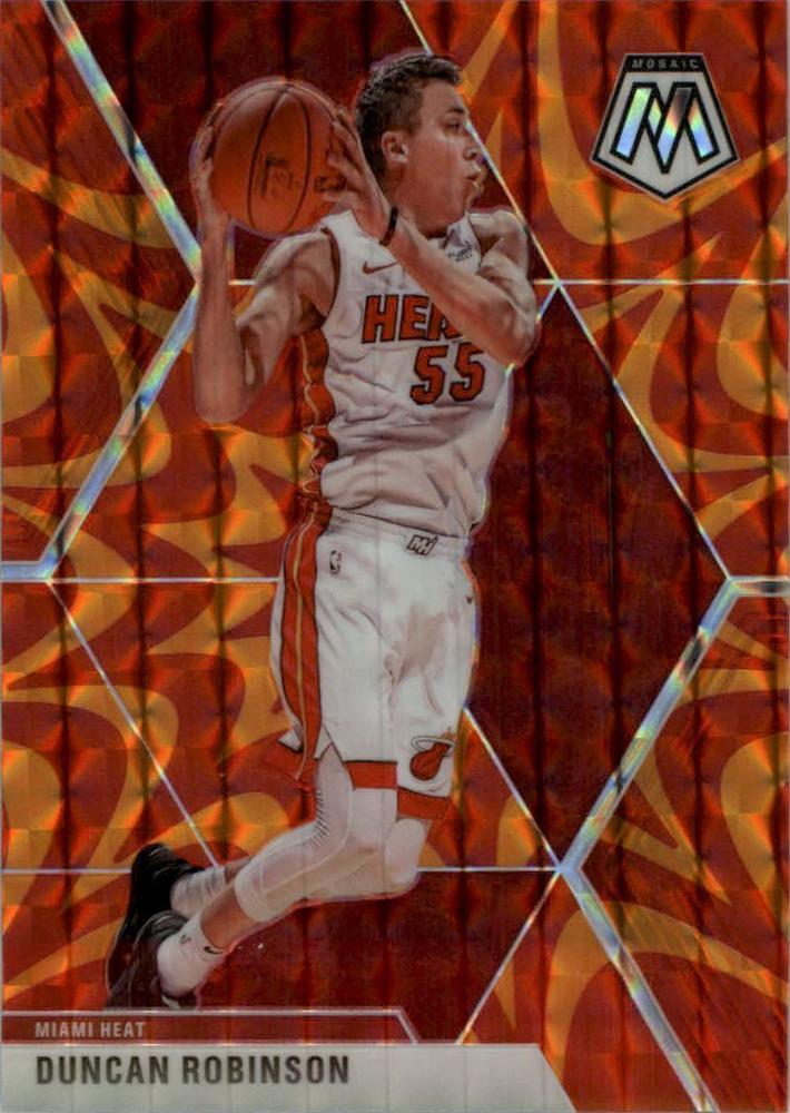 #170 Duncan Robinson - Miami Heat - 2019-20 Panini Mosaic - Reactive Orange Basketball