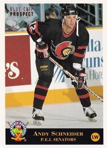#170 Andy Schneider - P.E.I. Senators Prince Edward Island Senators - 1994 Classic Pro Hockey Prospects Hockey