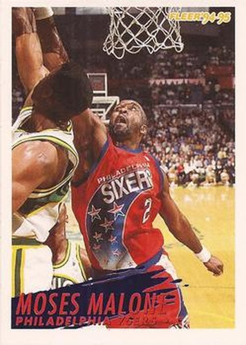 #170 Moses Malone - Philadelphia 76ers - 1994-95 Fleer Basketball