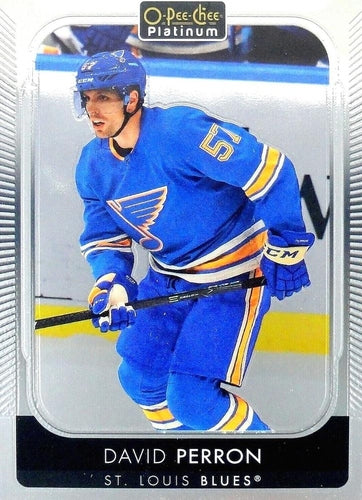 #171 David Perron - St. Louis Blues - 2021-22 O-Pee-Chee Platinum Hockey