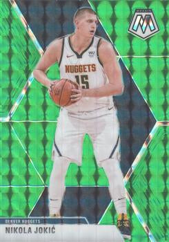 #171 Nikola Jokic - Denver Nuggets - 2019-20 Panini Mosaic - Green Prizm Basketball