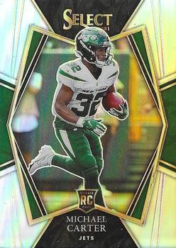 #171 Michael Carter - New York Jets - 2021 Panini Select - Silver Prizm Football