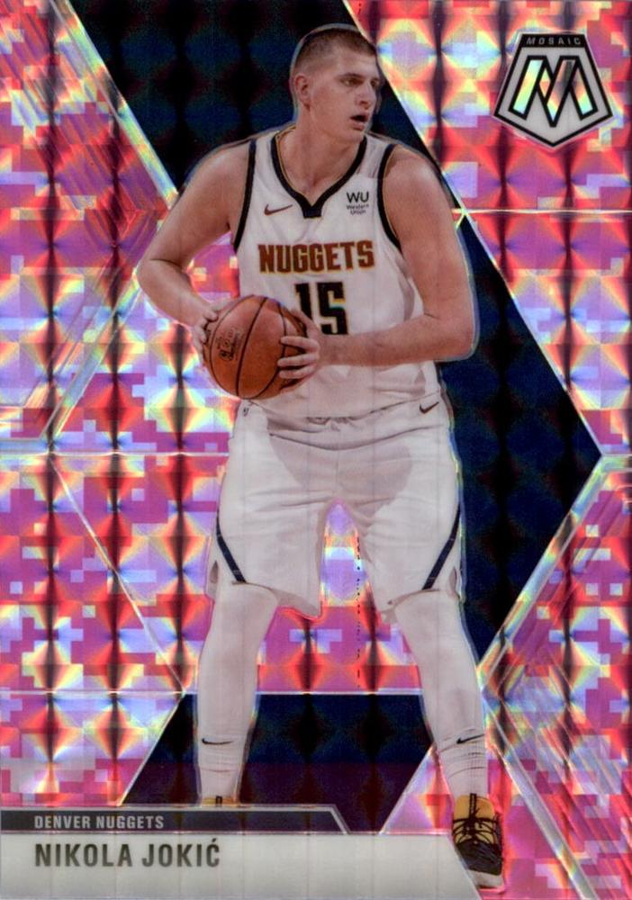 #171 Nikola Jokic - Denver Nuggets - 2019-20 Panini Mosaic - Camo Pink Basketball