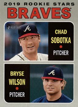 #172 Braves 2019 Rookie Stars Chad Sobotka / Bryse Wilson - Atlanta Braves - 2019 Topps Heritage Baseball