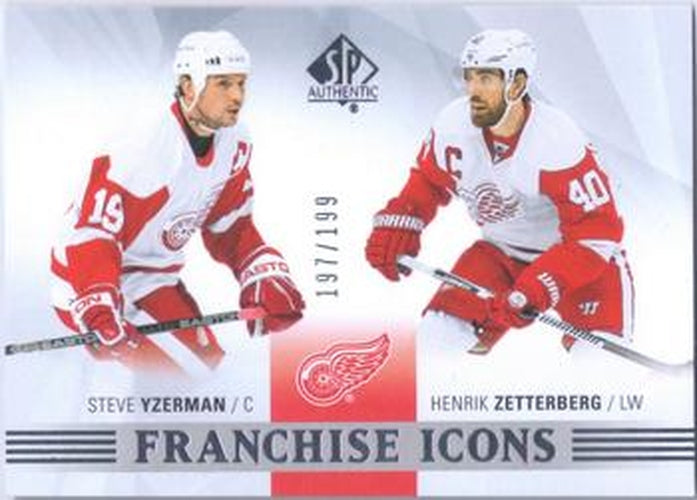 #172 Steve Yzerman / Henrik Zetterberg - Detroit Red Wings - 2015-16 SP Authentic Hockey