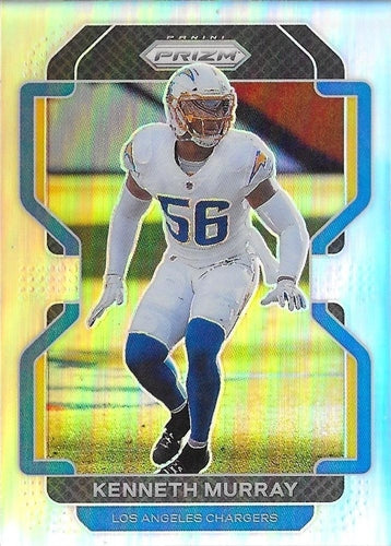 #172 Kenneth Murray - Los Angeles Chargers - 2021 Panini Prizm - Silver Football