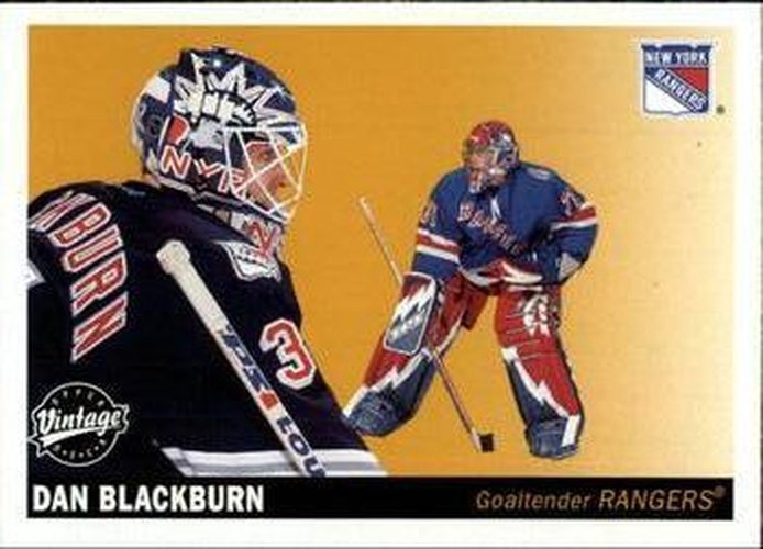 #172 Dan Blackburn - New York Rangers - 2002-03 Upper Deck Vintage Hockey