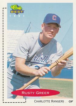 #172 Rusty Greer - Charlotte Rangers - 1991 Classic Best Baseball